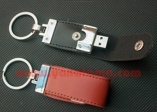 Usb Keychain Kulit Kancing Fdlt27